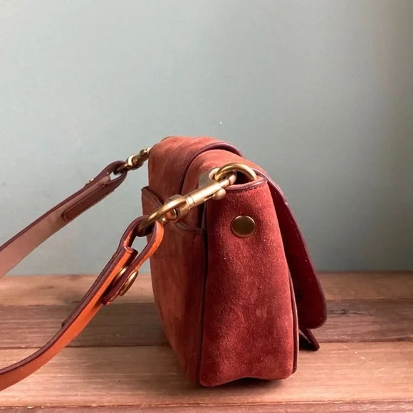 J. Crew Crossbody Buckle Italian Suede Bag - Picture 5 of 9